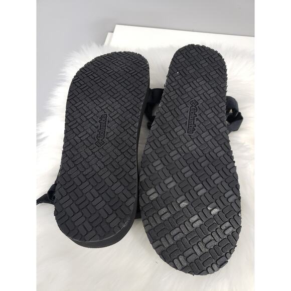 NEW Columbia Sz 13 Breaksider Hiking Walking Ankle Strap SOLID BLACK Sandal Mens - Picture 6 of 6